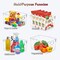 8 Pack Clear Plastic Storage Bins, 4 Large and 4 Small Refrigerator Organizer Bins with Handles, Pantry Organization and Storage for Kitchen,Fridge, Freezer,Home Edit and Cabinet
